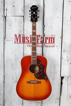 Epiphone Hummingbird Studio Acoustic Electric Guitar Faded Cherry Sunburst