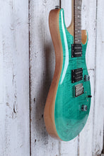Load image into Gallery viewer, PRS SE Custom 24 Electric Guitar Flame Maple Top Turquoise Finish with Gig Bag