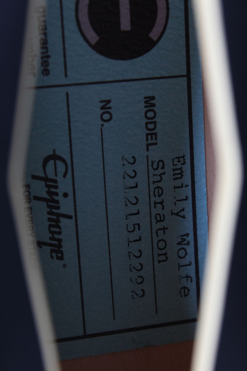 Epiphone Emily Wolfe Sheraton Stealth Electric Guitar with EpiLite Case