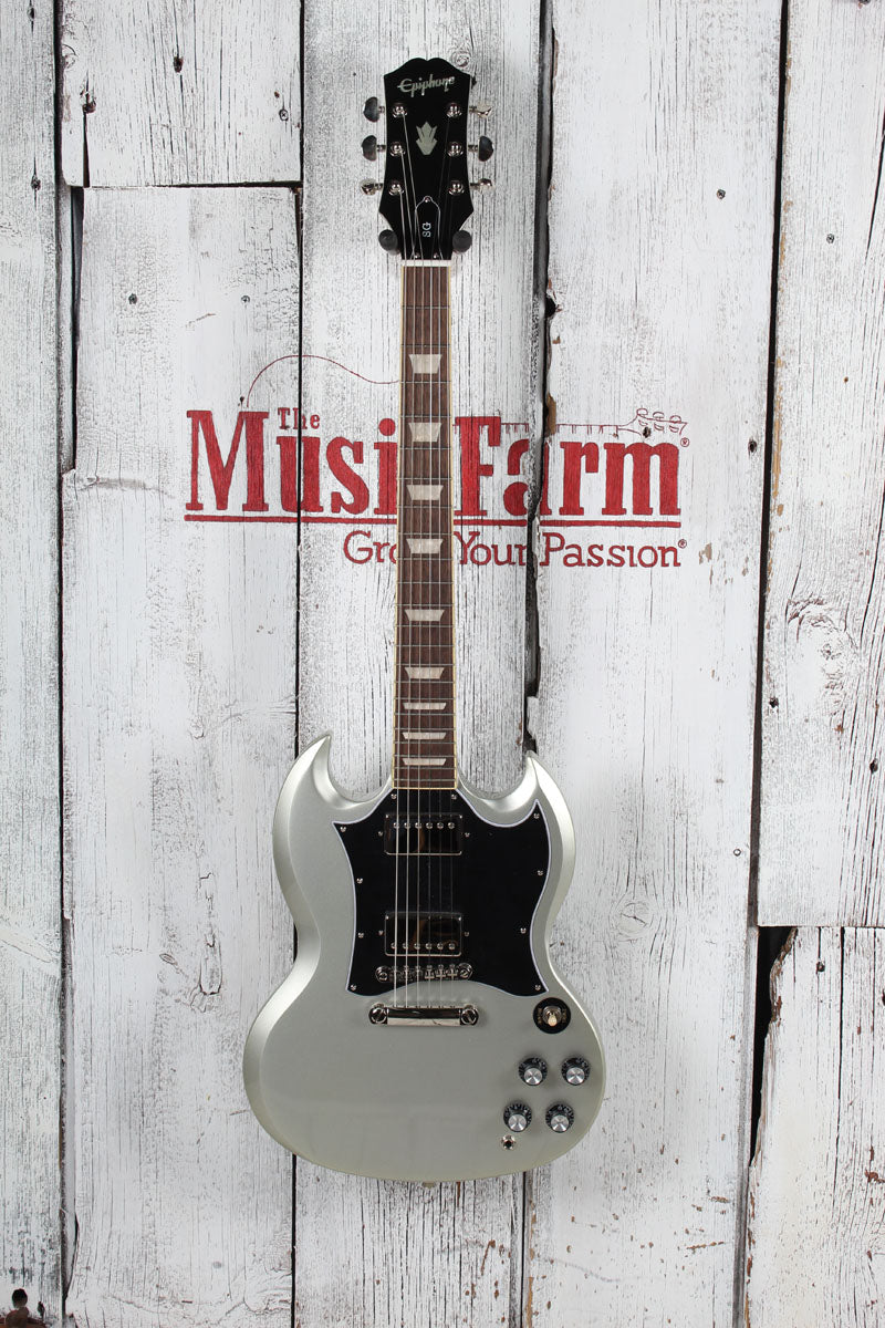 Epiphone SG Standard Solid Body Electric Guitar Silver Mist with Gig Bag