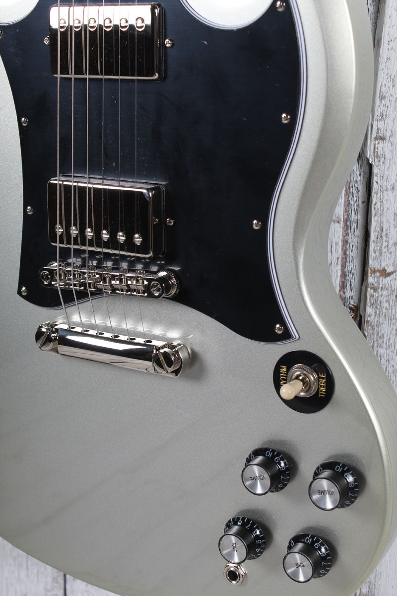 Epiphone SG Standard Solid Body Electric Guitar Silver Mist with Gig Bag