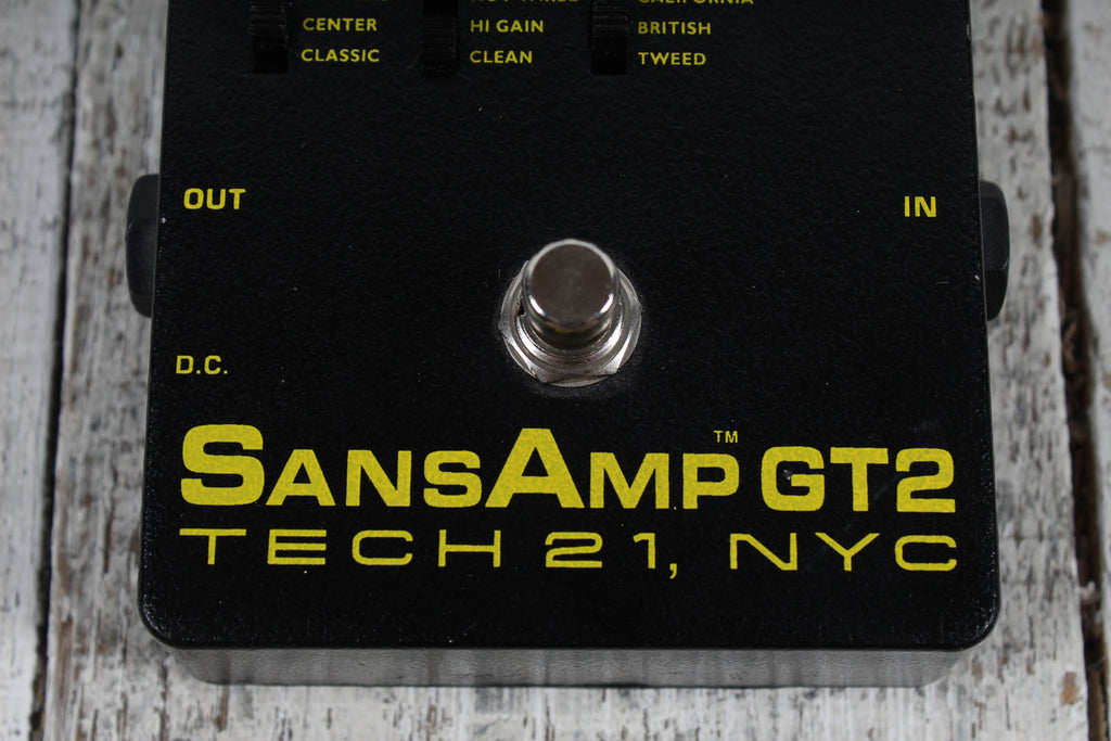 Tech 21 SansAmp GT2 Tube Amplifier Emulator Pedal Electric Guitar Effects Pedal
