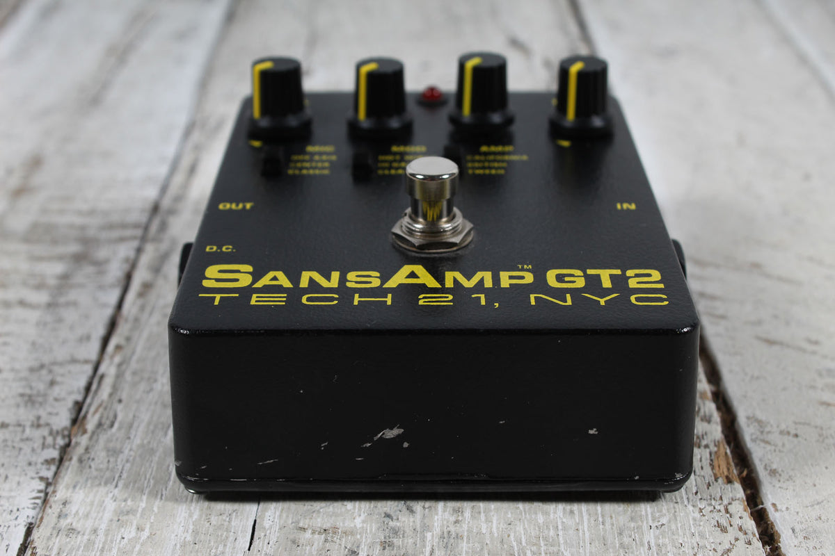 Tech 21 SansAmp GT2 Tube Amplifier Emulator Pedal Electric Guitar Effects Pedal