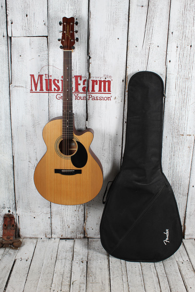Jasmine by Takamine S34C Grand Orchestra Cutaway Acoustic Guitar Spruce Top with Gig Bag