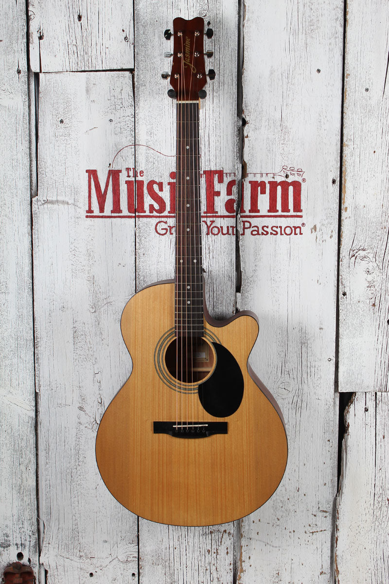 Jasmine by Takamine S34C Grand Orchestra Cutaway Acoustic Guitar Spruce Top with Gig Bag