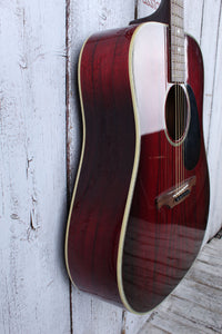 Alvarez Artist 5043 Dreadnought Acoustic Guitar Transparent Red Finish