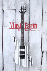Schecter Synyster Standard Electric Guitar Gloss White with Black Pin Stripes