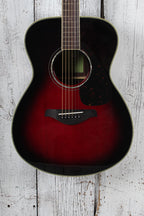 Yamaha FS830 DSR Concert Body Acoustic Guitar Solid Spruce Top Dusk Sun Red