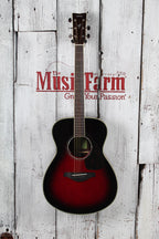 Yamaha FS830 DSR Concert Body Acoustic Guitar Solid Spruce Top Dusk Sun Red