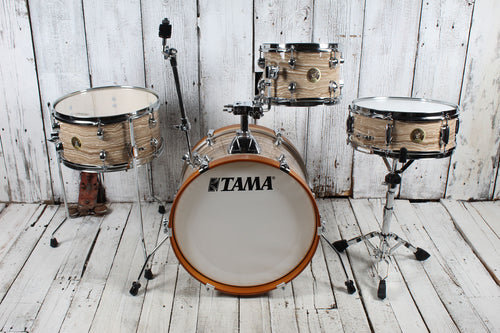 Tama Club-JAM LJK48S 4 Piece Shell Pack Drum Kit w Snare Drum Cream Marble Wrap