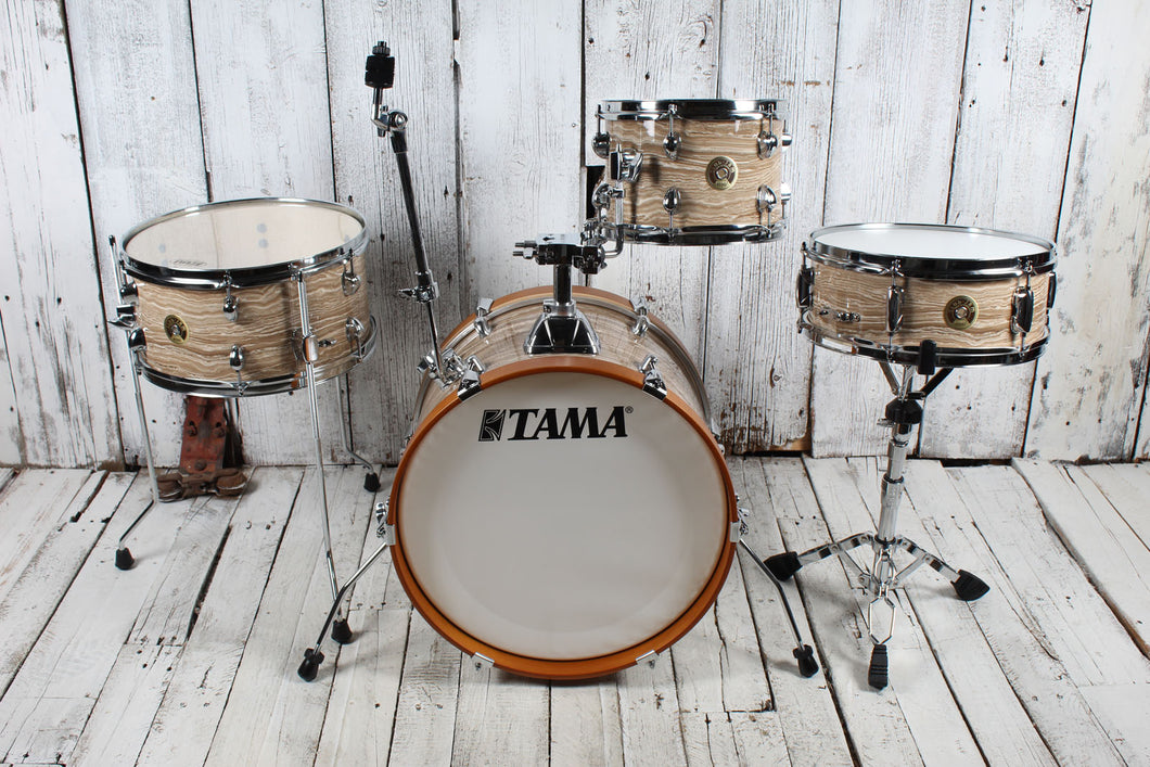 Tama Club-JAM LJK48S 4 Piece Shell Pack Drum Kit w Snare Drum Cream Marble Wrap