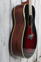 Yamaha FS830 DSR Concert Body Acoustic Guitar Solid Spruce Top Dusk Sun Red
