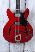 Load image into Gallery viewer, Hagstrom Viking Bass Semi Hollow Body 4 String Electric Bass Guitar Wild Cherry