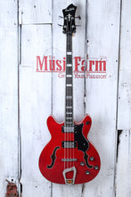 Load image into Gallery viewer, Hagstrom Viking Bass Semi Hollow Body 4 String Electric Bass Guitar Wild Cherry