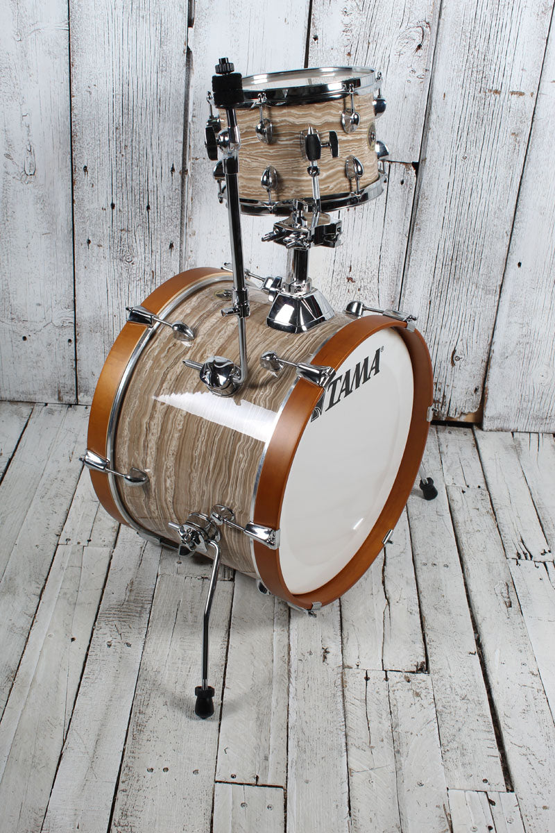 Tama Club-JAM LJK48S 4 Piece Shell Pack Drum Kit w Snare Drum Cream Marble Wrap