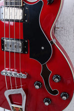 Load image into Gallery viewer, Hagstrom Viking Bass Semi Hollow Body 4 String Electric Bass Guitar Wild Cherry