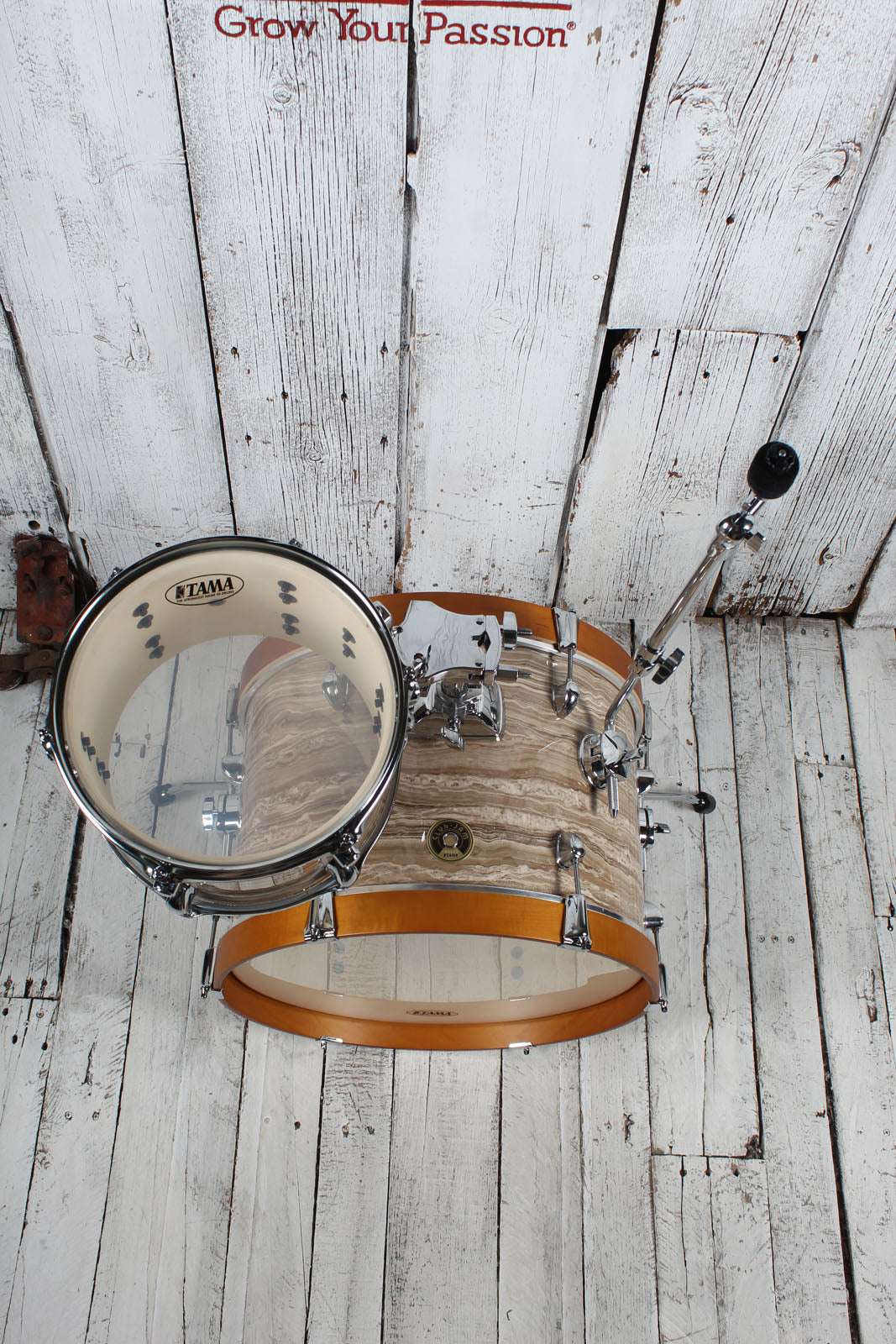 Tama Club-JAM LJK48S 4 Piece Shell Pack Drum Kit w Snare Drum Cream Marble Wrap