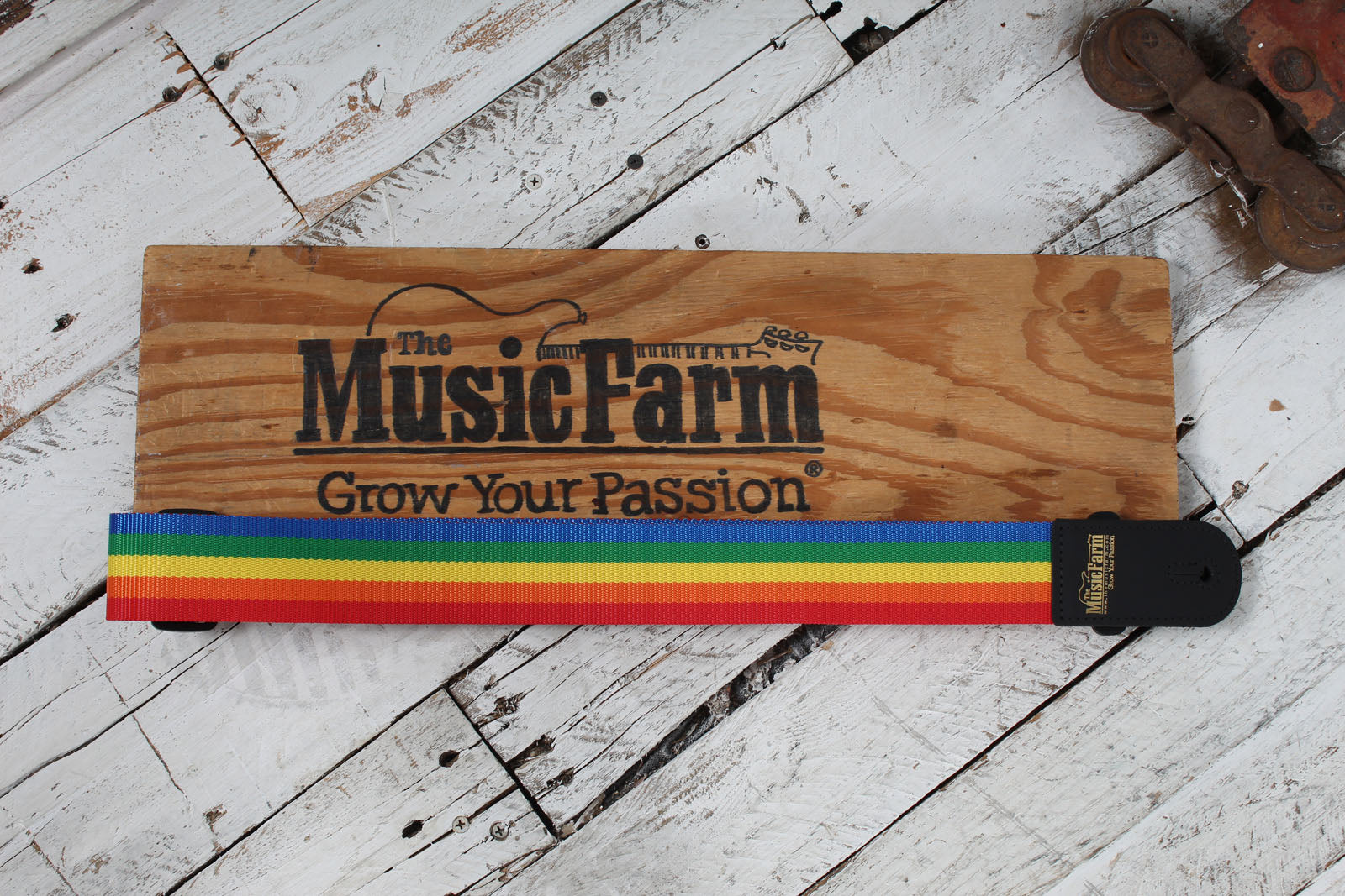 Levy's M8POLY-RNB-L 2 Inch Wide The Music Farm Polypropylene Guitar Strap Rainbow Secondary image