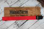 Levy's M8POLY-RED-L 2 Inch Wide The Music Farm Polypropylene Guitar Strap Red