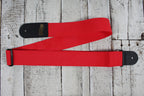 Levy's M8POLY-RED-L 2 Inch Wide The Music Farm Polypropylene Guitar Strap Red
