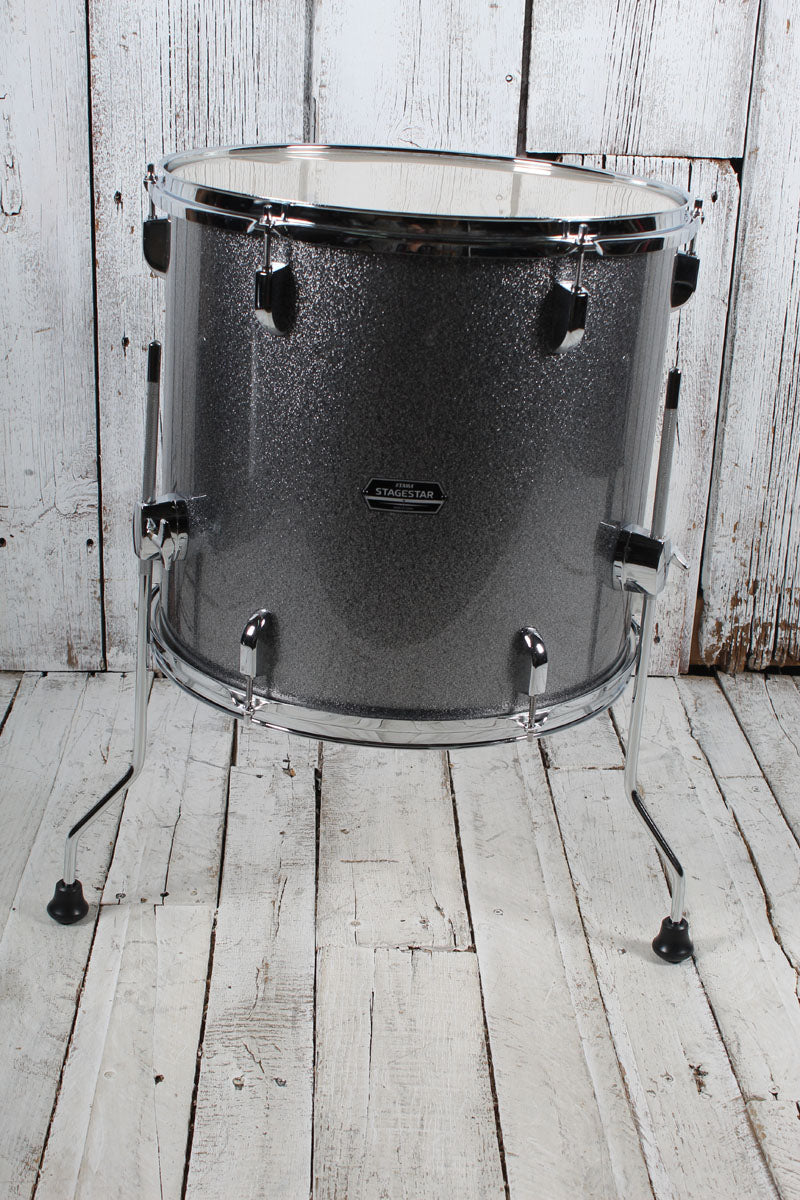Tama ST52H5CCSS Stagestar 5 Piece Complete Drum Set with Stands and Throne Cosmic Silver Sparkle