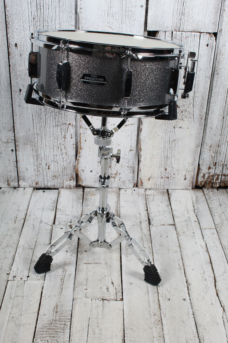 Tama ST52H5CCSS Stagestar 5 Piece Complete Drum Set with Stands and Throne Cosmic Silver Sparkle