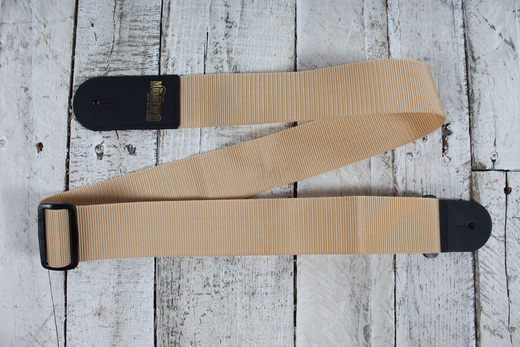 Levy's M8POLY-TAN-L 2 Inch Wide The Music Farm Polypropylene Guitar Strap Tan