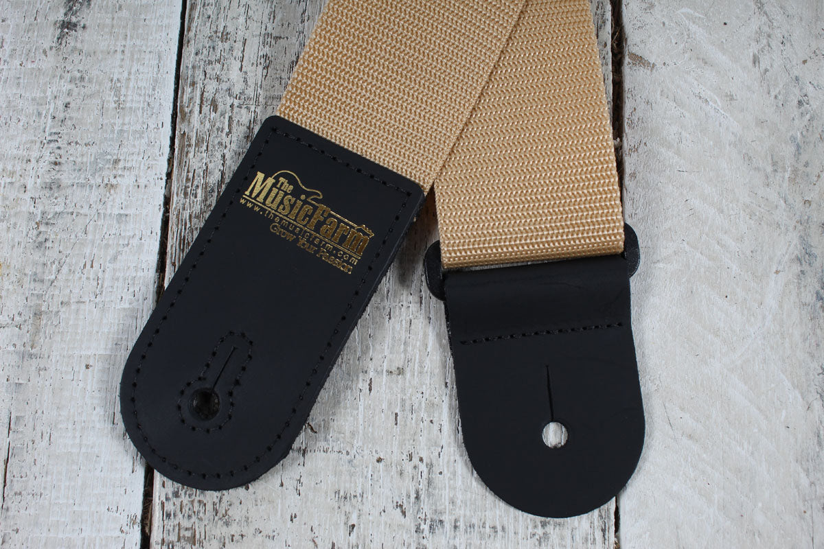 Levy's M8POLY-TAN-L 2 Inch Wide The Music Farm Polypropylene Guitar Strap Tan