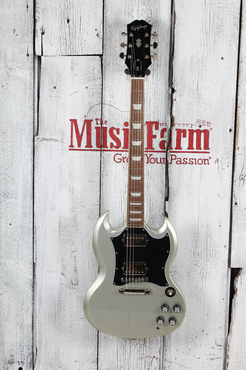 Epiphone SG Standard Solid Body Electric Guitar Silver Mist with Gig Bag