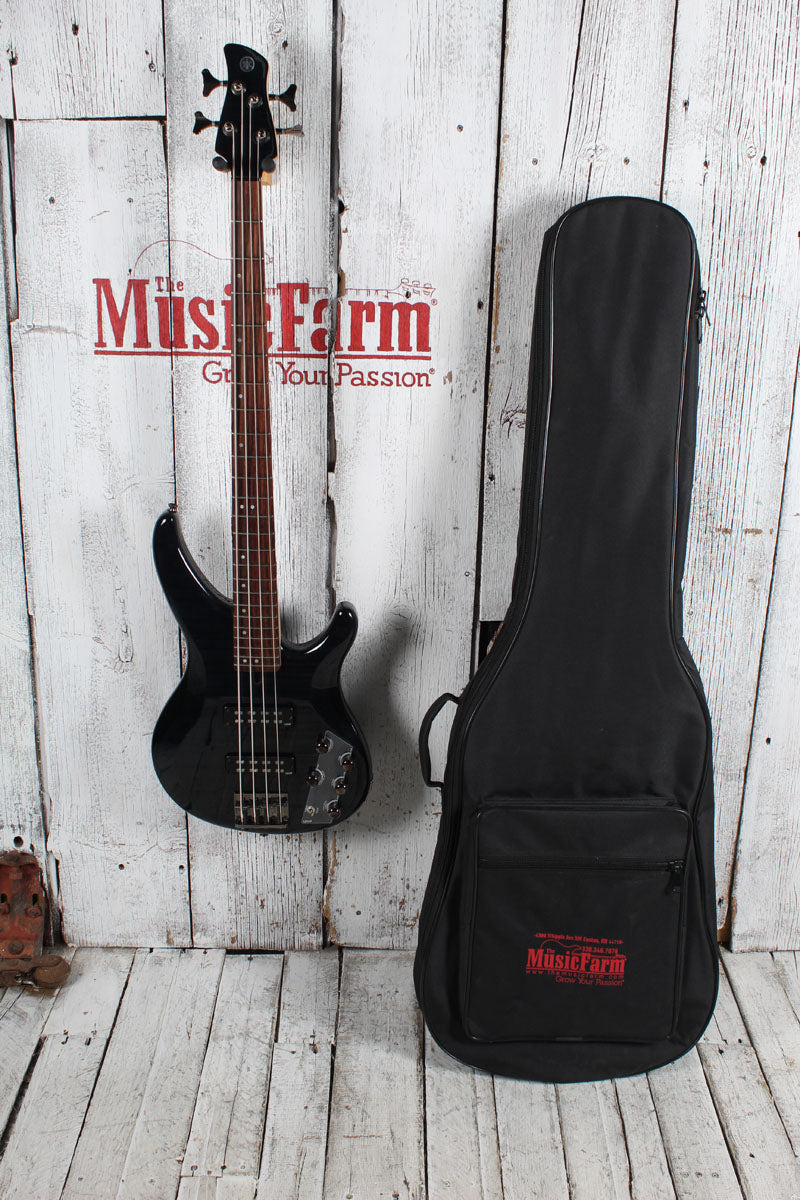 Yamaha TRBX604FM TBL 4 String Electric Bass Guitar Flame Maple Top Trans Black