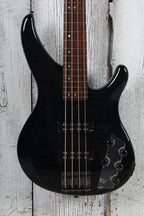 Yamaha TRBX604FM TBL 4 String Electric Bass Guitar Flame Maple Top Trans Black