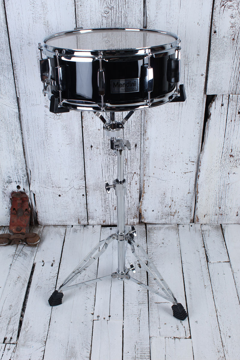 Mendini by Cecilio 14 x 5.5 inches Snare Drum Kit Practice Snare Drum with Gig Bag Sticks and Stand