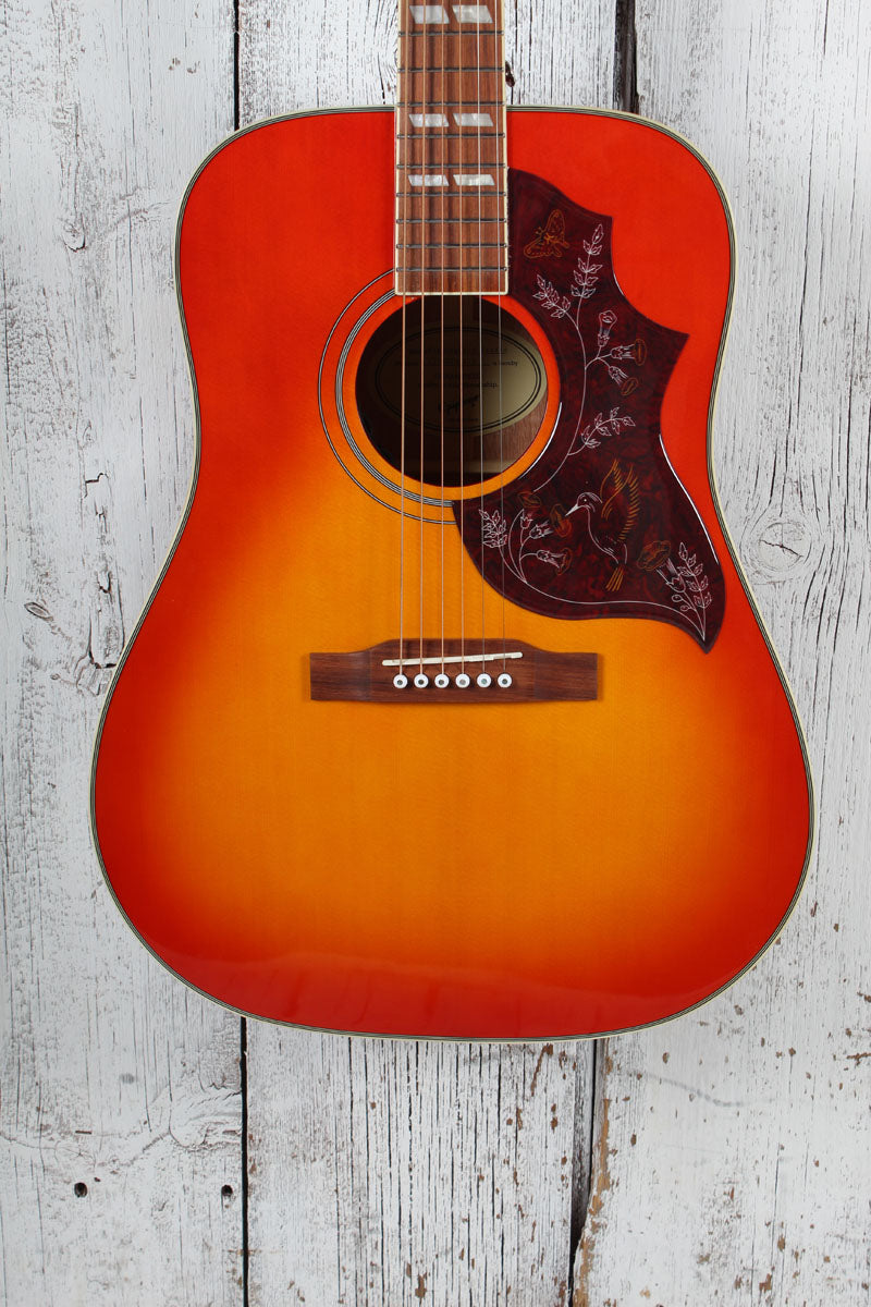 Epiphone Hummingbird Studio Acoustic Electric Guitar Faded Cherry Sunburst