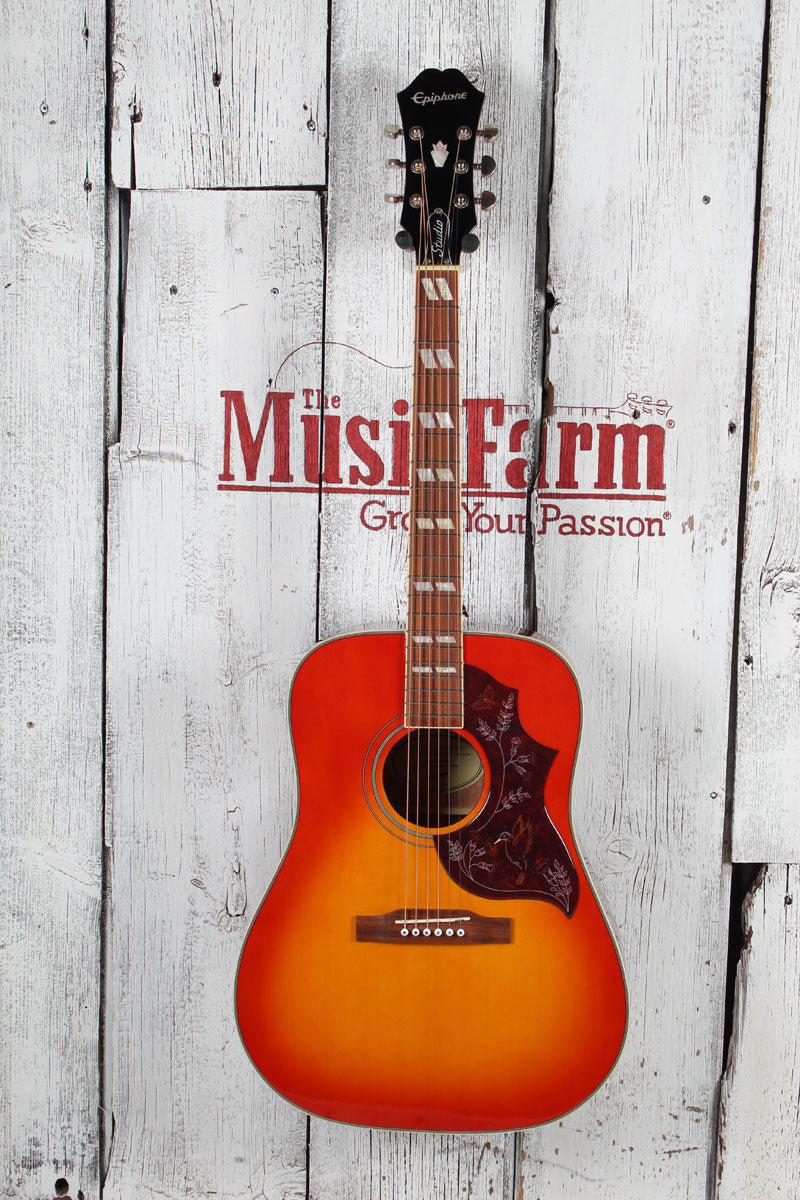 Epiphone Hummingbird Studio Acoustic Electric Guitar Faded Cherry Sunburst Secondary image