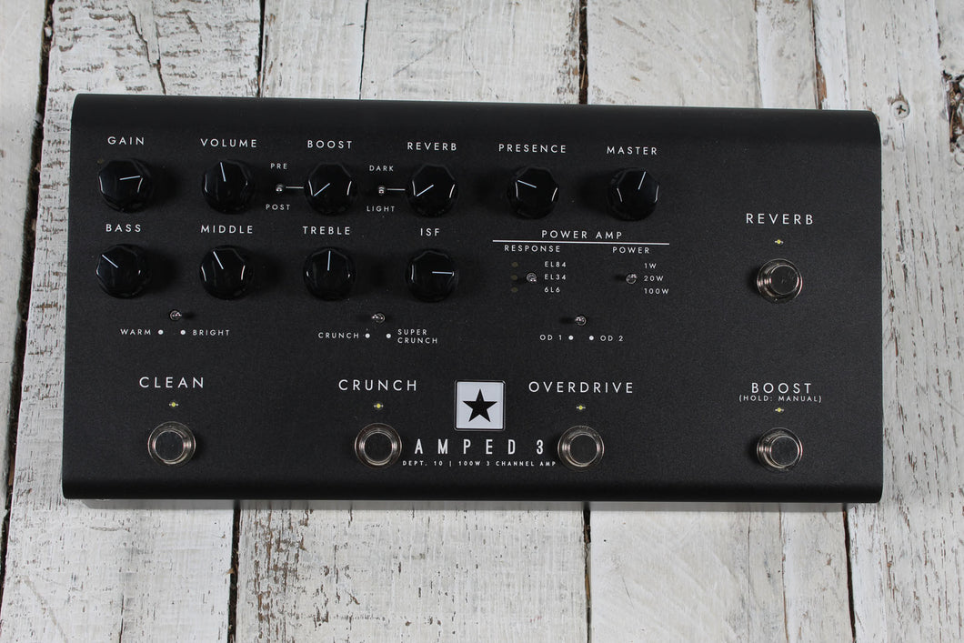 Blackstar Dept. 10 AMPED 3 Guitar Amplifier Pedal 100 Watt Amp Pedal w Gig Bag