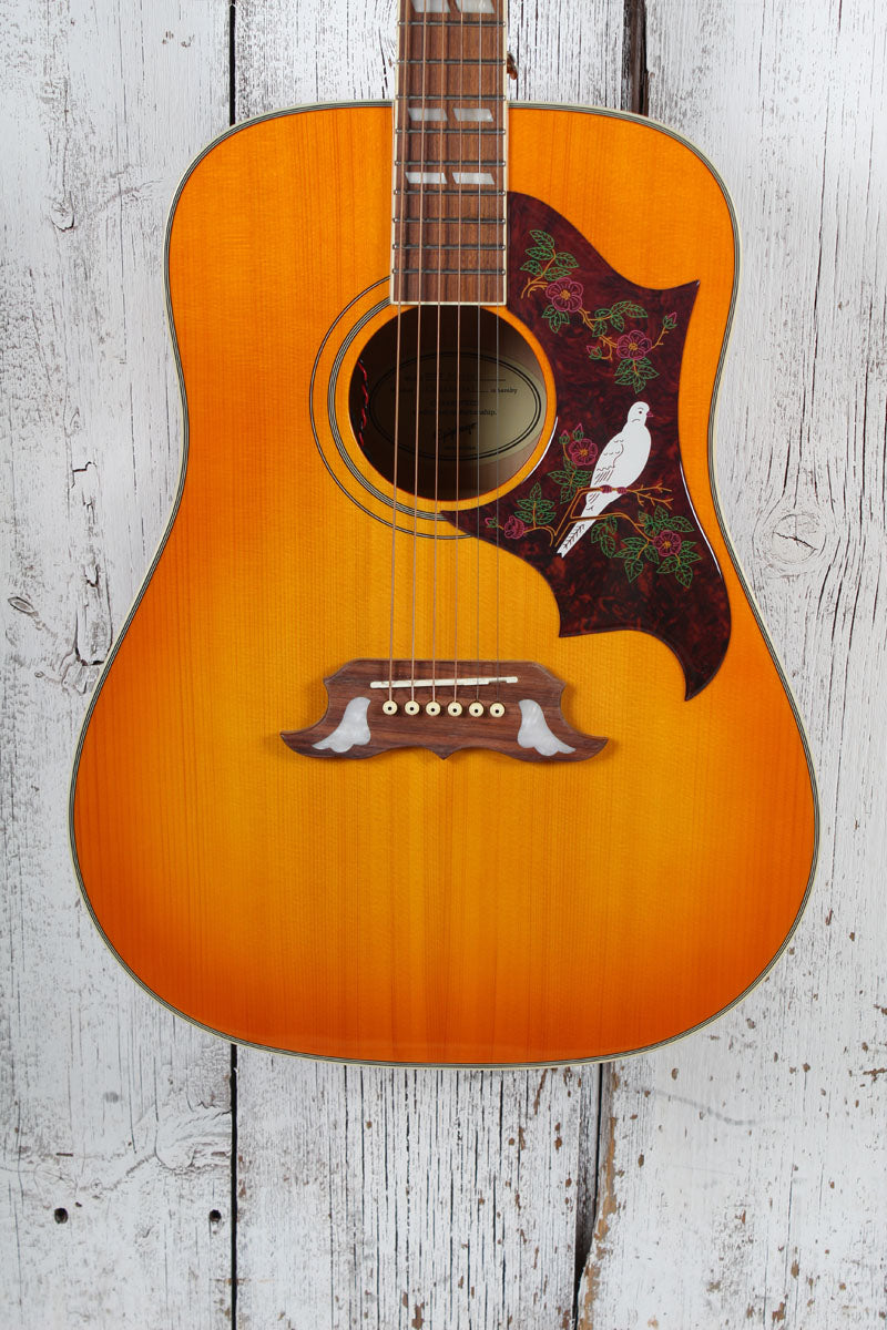Epiphone Dove Studio Dreadnought Acoustic Electric Guitar Violinburst Finish Main image