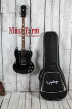 Epiphone SG Standard Solid Body Electric Guitar Ebony Finish with Gig Bag