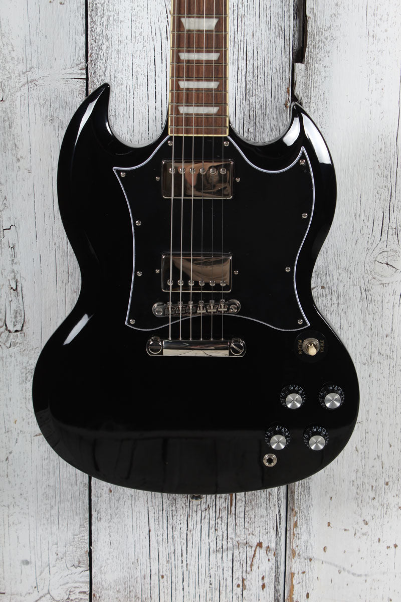 Epiphone SG Standard Solid Body Electric Guitar Ebony Finish with Gig Bag