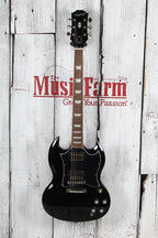 Epiphone SG Standard Solid Body Electric Guitar Ebony Finish with Gig Bag