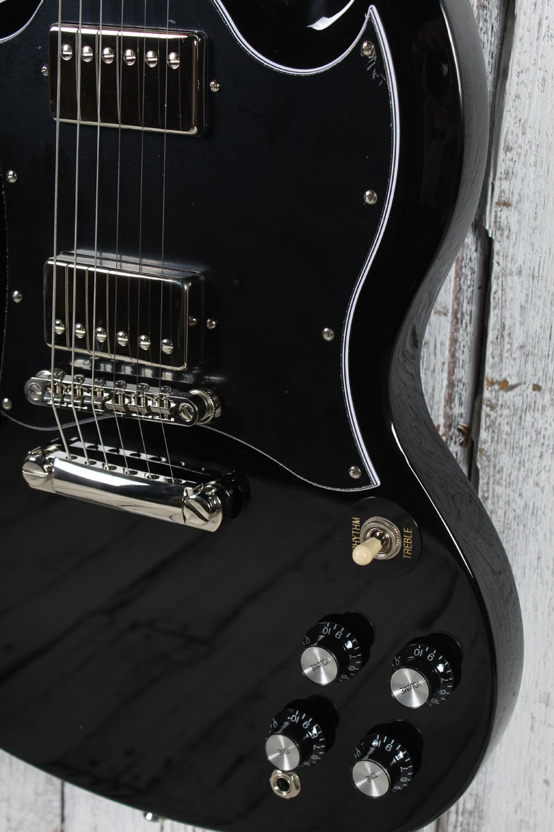 Epiphone SG Standard Solid Body Electric Guitar Ebony Finish with Gig Bag