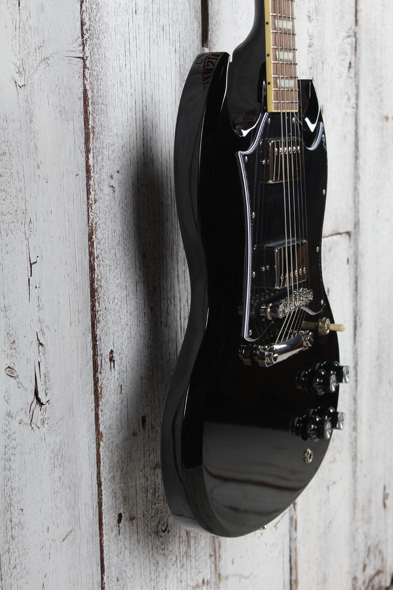 Epiphone SG Standard Solid Body Electric Guitar Ebony Finish with Gig Bag