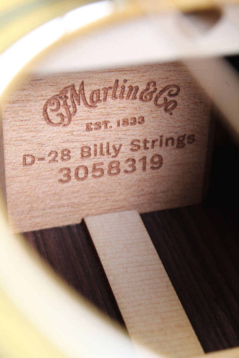 Martin D-28 Billy Strings Signature Acoustic Guitar Natural with Hardshell Case