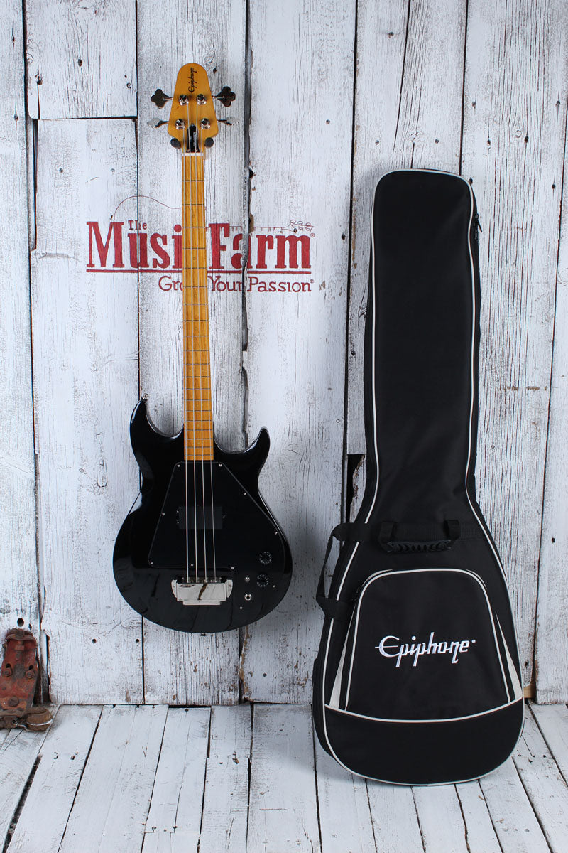 Epiphone Grabber Bass 4 String Electric Bass Guitar Ebony Finish with Gig Bag Secondary image