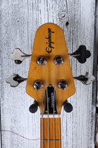 Epiphone Grabber Bass 4 String Electric Bass Guitar Ebony Finish with Gig Bag