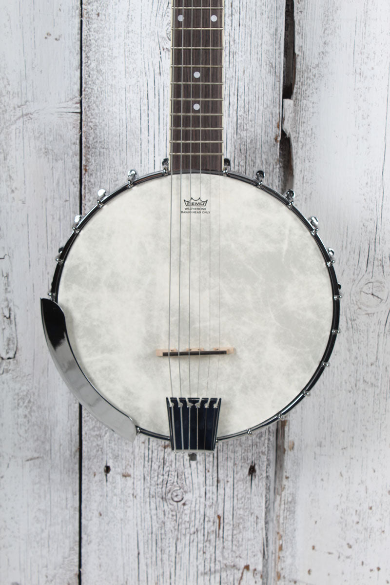 Washburn Americana Series B6 Six String Open Back Banjo with Remo Head