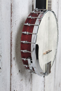 Washburn Americana Series B6 Six String Open Back Banjo with Remo Head