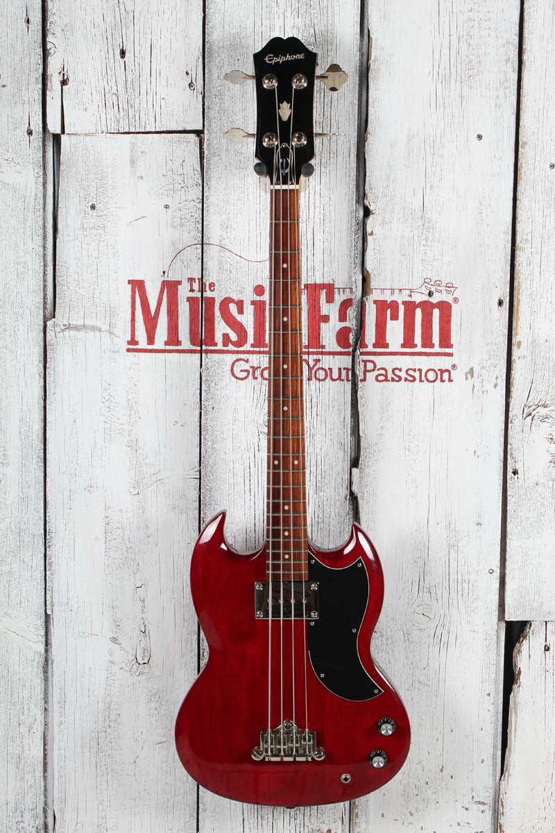 Epiphone EB-0 Short Scale Bass 4 String Electric Bass Guitar Cherry Finish