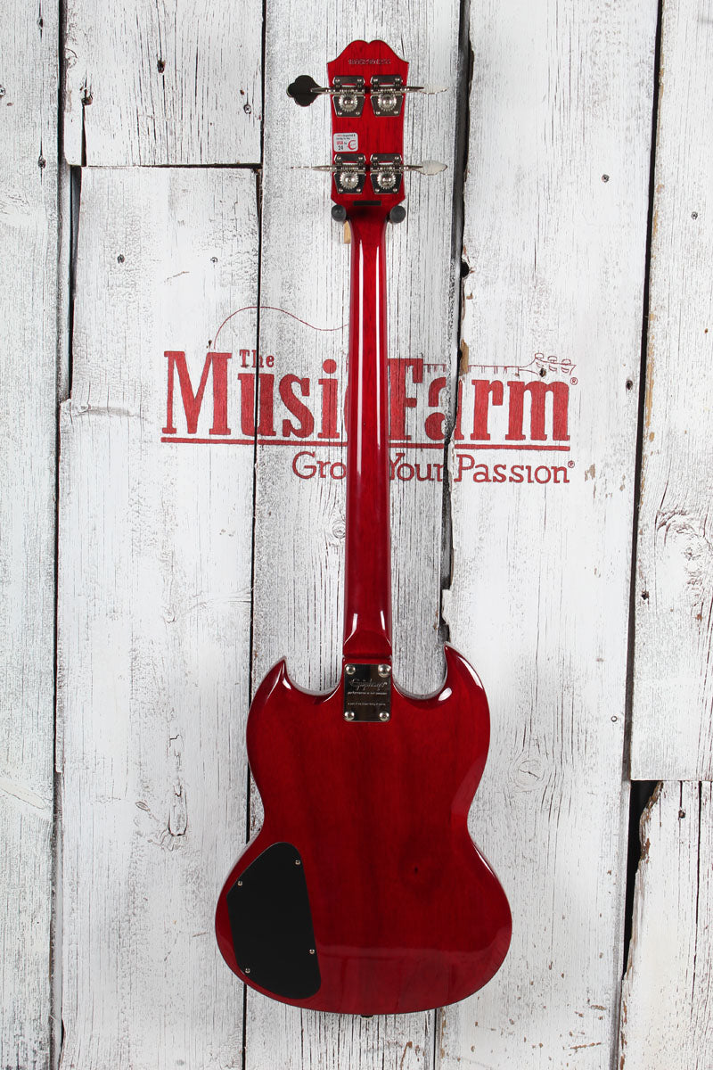 Epiphone EB-0 Short Scale Bass 4 String Electric Bass Guitar Cherry Finish