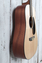 Martin D Jr-E Dreadnought Junior Acoustic Electric Guitar Natural with Gig Bag