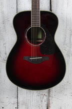 Yamaha FS830 DSR Concert Body Acoustic Guitar Solid Spruce Top Dusk Sun Red